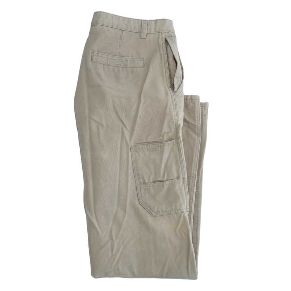 Architect Stretch Khaki Work pants with cargo pocket and zip pockets, W34 L34
